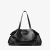 Bar Holdall Large Svart mjukkalvskinnsväska med texturerade stjärnor