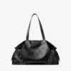Bar Holdall Large Svart mjukkalvskinnsväska med texturerade stjärnor