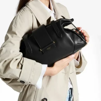 Bar Holdall Medium Svart bikerläderväska
