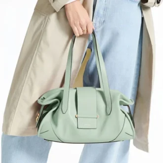 Bar Holdall Medium Verde Biker läderväska