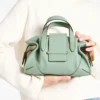 Bar Holdall Small Verde Biker läderväska Bar Holdall Small Verde Biker läderväska