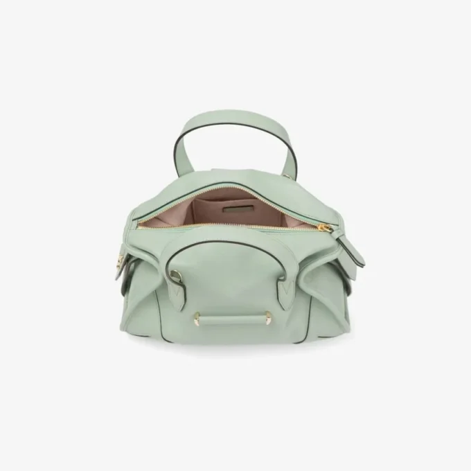 Bar Holdall Small Verde Biker läderväska Bar Holdall Small Verde Biker läderväska