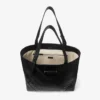 Bar Vertical Tote Medium Svart mjukkalvskinnsväska med texturerade stjärnor