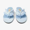 Bay Flat Riviera Blue Mix Flat sandaler i slitna, fläckiga canvas