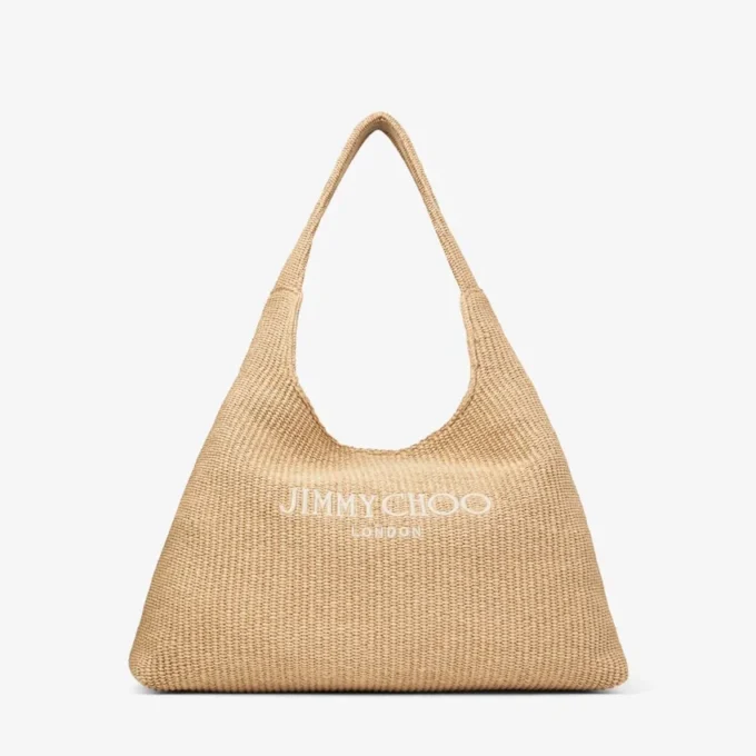 Beach Diamond Hobo Large axelväska i naturlig raffia Beach Diamond Hobo Large axelväska i naturlig raffia