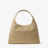 Beach Diamond Hobo Large guld- och mörk cappuccino-metallisk raffia-axelväska Beach Diamond Hobo Large guld- och mörk cappuccino-metallisk raffia-axelväska