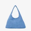 Beach Diamond Hobo Large Ocean Blue och Ecru Raffia axelväska Beach Diamond Hobo Large Ocean Blue och Ecru Raffia axelväska