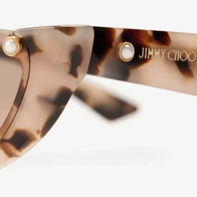 Beth rosa Havana Cat Eye-solglasögon