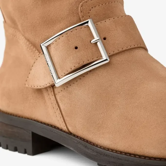 Biker Mid Toffee Velvet Suede Ankle Boots Biker Mid Toffee Velvet Suede Ankle Boots