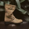 Biker Mid Toffee Velvet Suede Ankle Boots Biker Mid Toffee Velvet Suede Ankle Boots