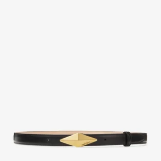 Bälte med diamantspänne Bälte med svart läderlås Bälte med diamantspänne Bälte med svart läderlås