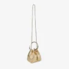 Bon Bon guldmetallisk nappaväska med metallhandtag Bon Bon guldmetallisk nappaväska med metallhandtag