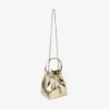 Bon Bon guldspegeltygsminiväska med metallhandtag Bon Bon guldspegeltygsminiväska med metallhandtag