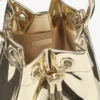 Bon Bon guldspegeltygsminiväska med metallhandtag Bon Bon guldspegeltygsminiväska med metallhandtag