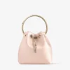 Bon Bon Macaron-väska i satin med metallhandtag Bon Bon Macaron-väska i satin med metallhandtag