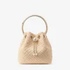 Bon Bon-väska i naturlig raffia med pärlknäppning Bon Bon-väska i naturlig raffia med pärlknäppning