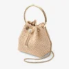 Bon Bon-väska i naturlig raffia med pärlknäppning Bon Bon-väska i naturlig raffia med pärlknäppning