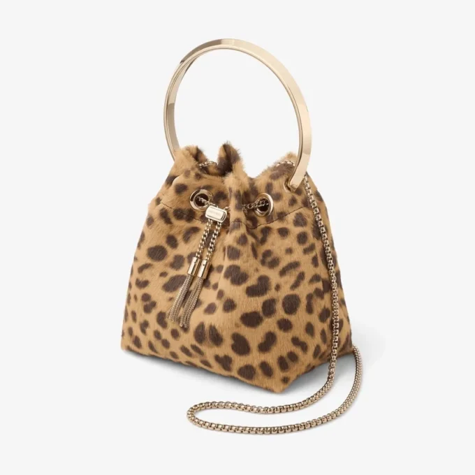 Bon Bon-väska i ponnyläder med naturligt leopardmönster Bon Bon-väska i ponnyläder med naturligt leopardmönster