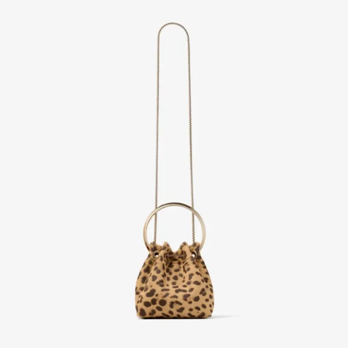 Bon Bon-väska i ponnyläder med naturligt leopardmönster Bon Bon-väska i ponnyläder med naturligt leopardmönster