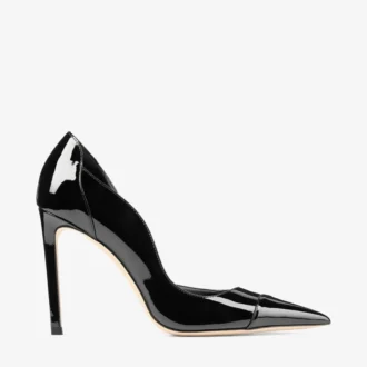 Brigitte 100 svarta pumps i lackläder