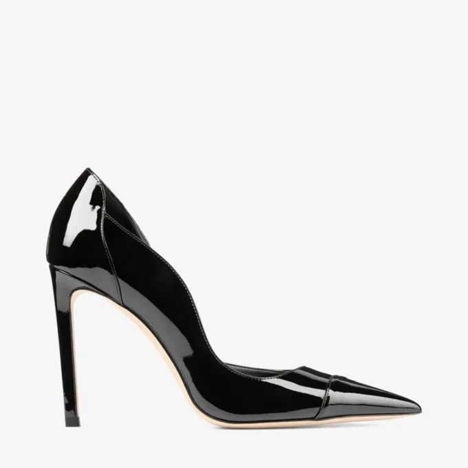 Brigitte 100 svarta pumps i lackläder Brigitte 100 svarta pumps i lackläder