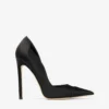 Brigitte 120 svarta satinpumps