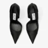 Brigitte 120 svarta satinpumps