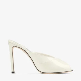 Brigitte Mule 100 Latte Mules i lackläder