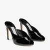 Brigitte Mule 100 svarta mules i lackläder Brigitte Mule 100 svarta mules i lackläder