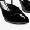 Brigitte Mule 100 svarta mules i lackläder Brigitte Mule 100 svarta mules i lackläder