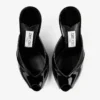 Brigitte Mule 100 svarta mules i lackläder Brigitte Mule 100 svarta mules i lackläder
