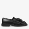 Buff Loafer med fransar Loafers i svart boxkalvskinn