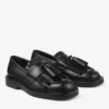 Buff Loafer med fransar Loafers i svart boxkalvskinn