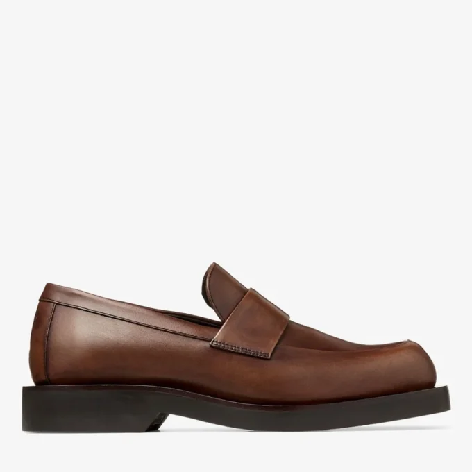 Buff Loafer Mocha Loafers i polerat läder