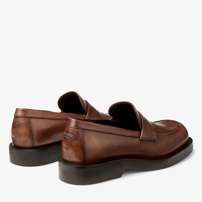 Buff Loafer Mocha Loafers i polerat läder
