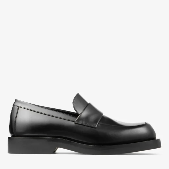Buff Loafer Svarta loafers i boxkalvskinn