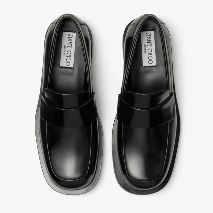 Buff Loafer Svarta loafers i boxkalvskinn