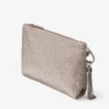 Callie-clutch i balettrosa mocka med Diamond-mönster och kristall-hotfix