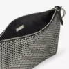 Callie svart diamantmönster med kristallhotfix på mocka-clutch