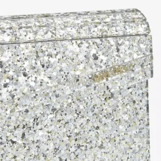 Candy Champagne grovglittrig akrylclutch