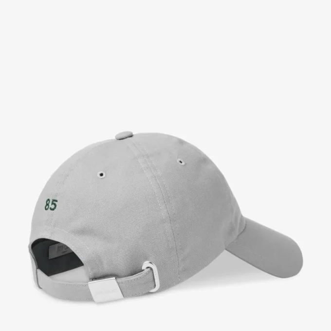Cap 85 Grå och brittiskt grön basebollkeps i bomull med jimmy choo-logotyp Cap 85 Grå och brittiskt grön basebollkeps i bomull med jimmy choo-logotyp