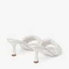 Cary Mule 70 Mule-sandal i elfenbensfärgad satin med pärldekorationer Cary Mule 70 Mule-sandal i elfenbensfärgad satin med pärldekorationer