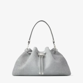 Cinch Medium Dove Suede Denim och Smooth Calf Leather axelväska