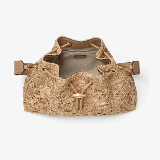 Cinch Medium naturfärgad vävd raffia-axelväska Cinch Medium naturfärgad vävd raffia-axelväska