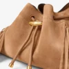 Cinch Medium Toffee Suede Shoulder Bag with Fringes Cinch Medium Toffee Suede Shoulder Bag with Fringes