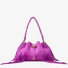 Cinch Medium Violet Orchid Suede Shoulder Bag with Fringes Cinch Medium Violet Orchid Suede Shoulder Bag with Fringes