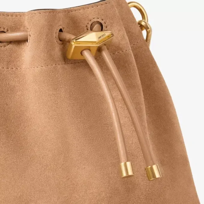 Cinch Mini Toffee-väska i mocka med fransar i mocka