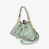 Cinch Small Verde jimmy choo axelväska i perforerat läder med snörning