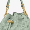 Cinch Small Verde jimmy choo axelväska i perforerat läder med snörning