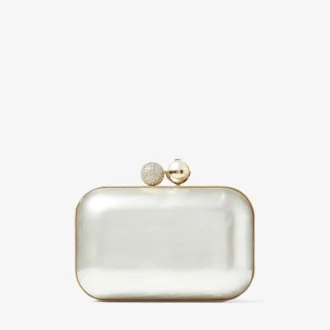 Cloud Ivory Mother of Pearl Clutch Bag med kristallspänne